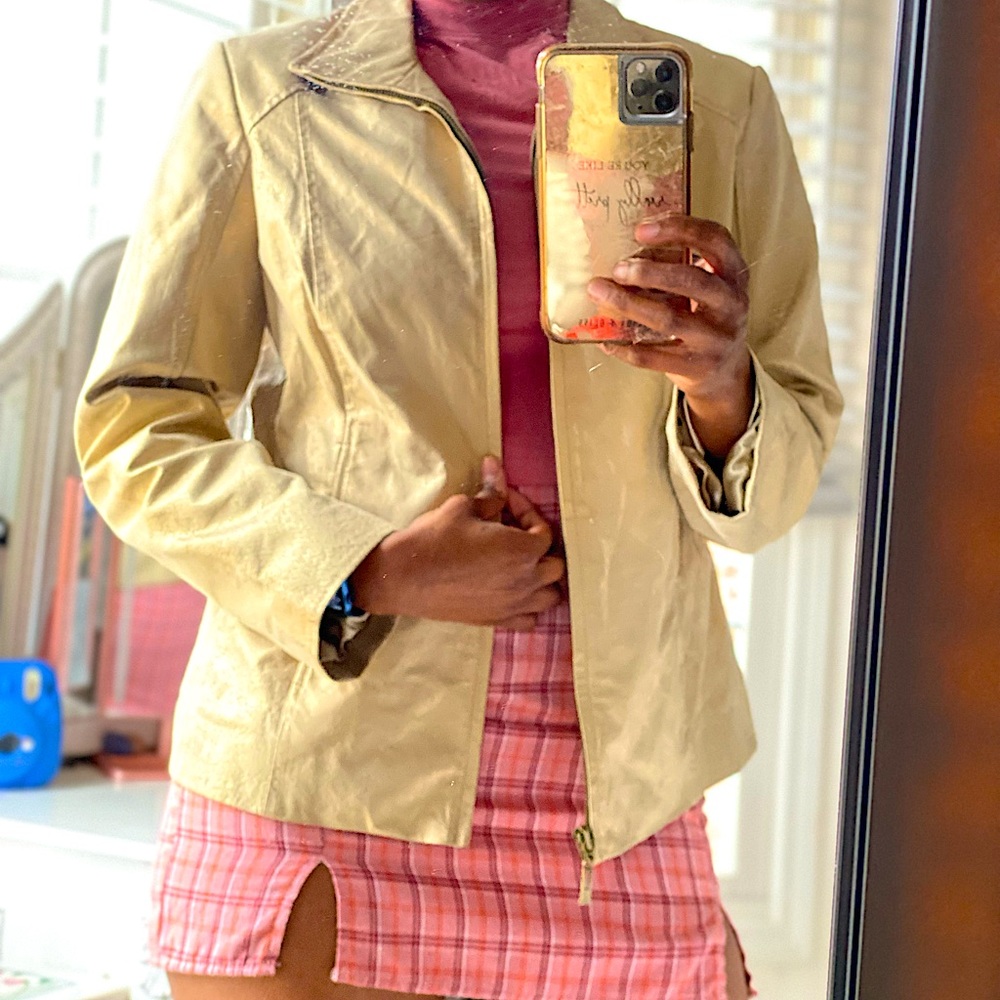 Preston & York Gold Suede Leather Jacket